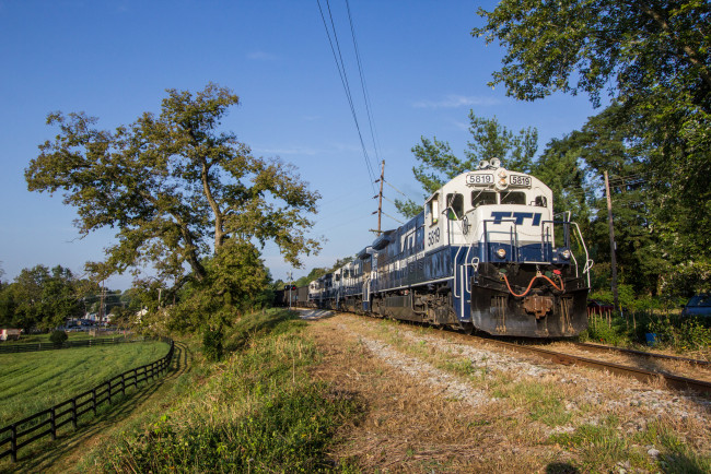 Обои картинки фото техника, поезда, дорога, состав, железная, локомотив, рельсы