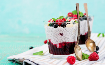 Картинка еда мороженое +десерты мята десерт ягоды малина