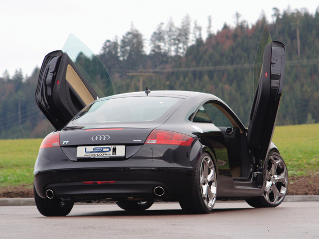 Обои картинки фото 2007, audi, tt, coupe, with, lsd, wing, doors, автомобили