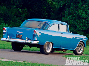 Картинка glacier blue 55 chevy автомобили chevrolet