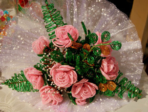 Картинка разное ремесла поделки рукоделие бисер розы цветы бисероплетение