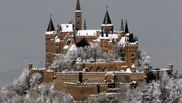 Картинка города дворцы замки крепости замок обои hohenzollern+castle