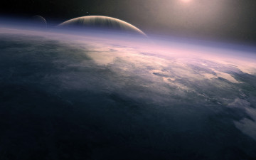 Картинка космос арт планеты свечение
