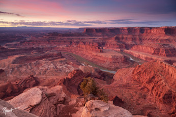 Картинка природа горы тучи панорама река каньон