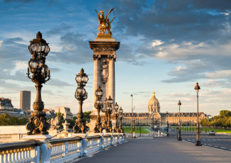 Картинка города лондон+ великобритания дворец скульптуры фонари мост лондон
