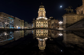 Картинка berlin города берлин+ германия площадь ночь