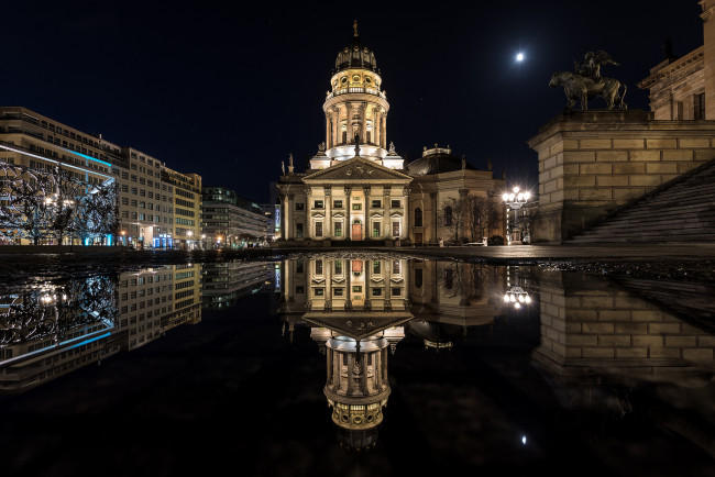 Обои картинки фото berlin, города, берлин , германия, площадь, ночь
