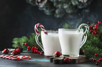 Картинка праздничные угощения молоко леденцы