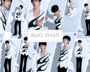 обоя мужчины, xiao zhan, актер, коллаж, пиджак