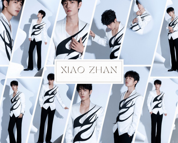 Обои картинки фото мужчины, xiao zhan, актер, коллаж, пиджак