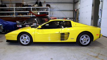 Картинка ferrari 512 testarossa автомобили выставки уличные фото италия спортивный