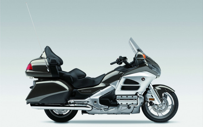 Обои картинки фото мотоциклы, honda, gold, wing, motorcycle