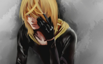 Картинка аниме death+note взгляд кофта парень тетраль смерти перчатки блондин