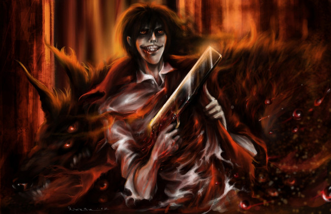 Обои картинки фото аниме, hellsing, дракула, alucard, вампир