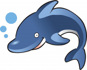 Картинка векторная+графика животные фон дельфин