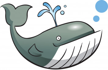 Картинка векторная+графика животные фон кит брызги