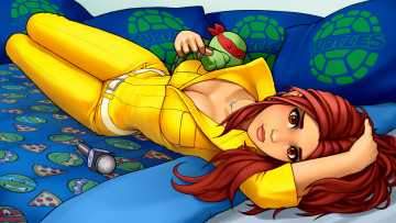 Картинка рисованное комиксы игрушка взгляд диван фон девушка