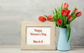 Картинка праздничные международный+женский+день+-+8+марта colorful love цветы romantic красные тюльпаны red букет gift 8 марта tulips