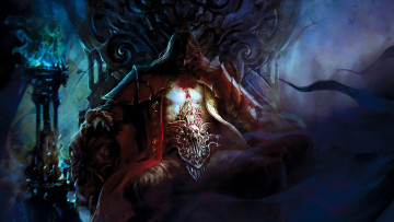 Картинка видео+игры castlevania +lords+of+shadow лорд вампир трон кровь