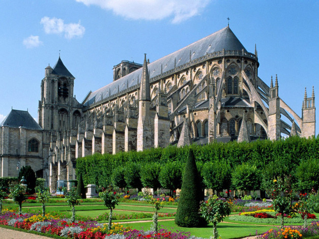 Обои картинки фото cathedral, of, st, etienne, france, города, католические, соборы, костелы, аббатства, bourges