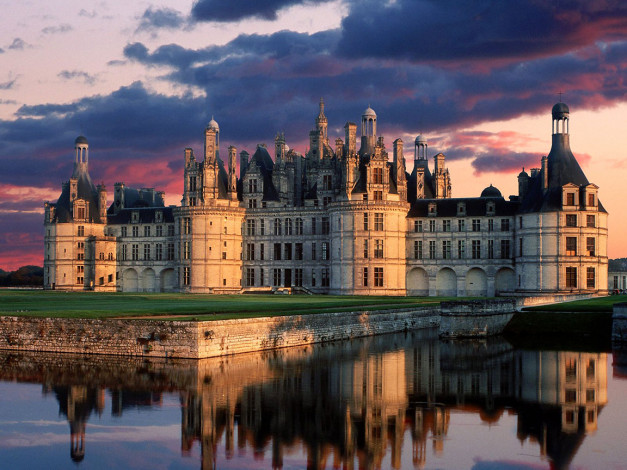 Обои картинки фото chateau, de, chambord, castle, france, города, замки, луары, франция