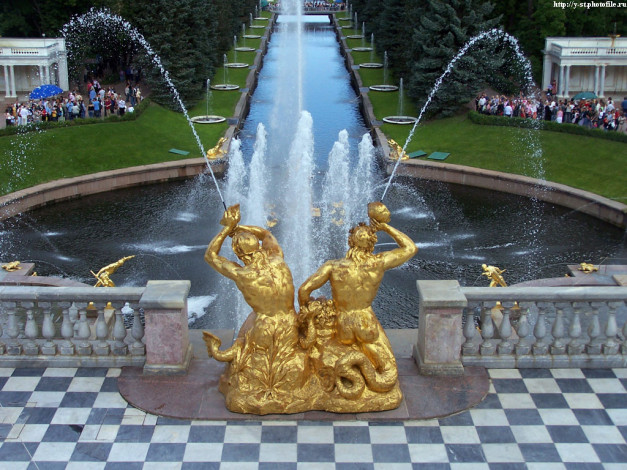Обои картинки фото петергоф, нижний, парк, лето, 2005, города, санкт, петербург, россия
