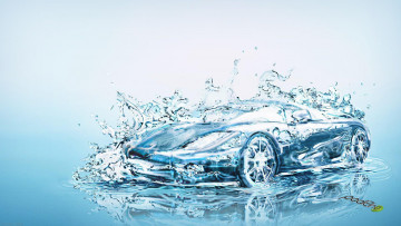 Картинка 3д графика modeling моделирование авто брызги вода