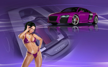 Картинка автомобили авто девушками bianca beauchamp audi r8