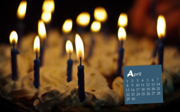обоя календари, праздники, салюты, торт, свечи