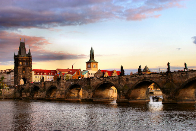 Обои картинки фото города, прага, Чехия, charles, bridge, praga