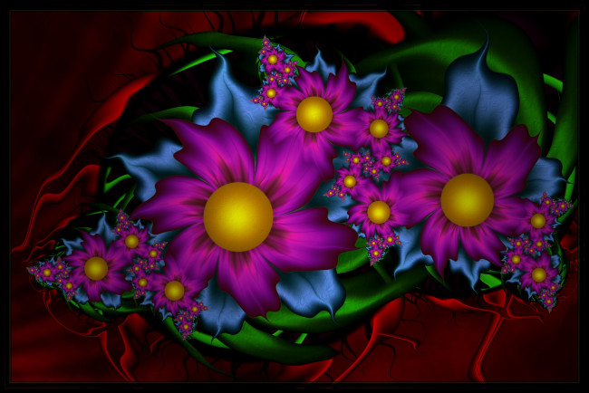 Обои картинки фото 3д, графика, flowers, цветы, фон, узор, лепестки