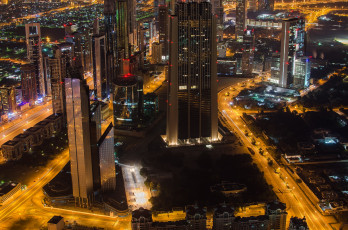 Картинка dubai +uae города дубаи+ оаэ дубай uae небоскрёбы панорама дороги ночной город здания