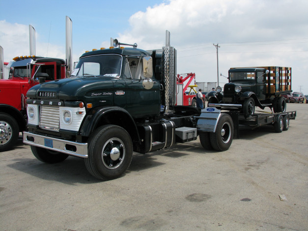 Обои картинки фото 1966 ford truck model n-1000, автомобили, ford trucks, тяжёлый, седельный, грузовик, тягач