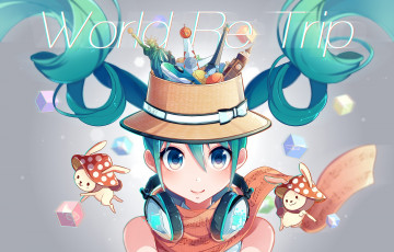 Картинка аниме vocaloid шляпа взгляд девочка nou hatsune miku