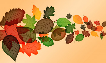 Картинка векторная+графика природа+ nature листья осень фон
