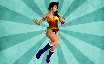 Картинка 3д+графика фантазия+ fantasy девушка супермен фон взгляд