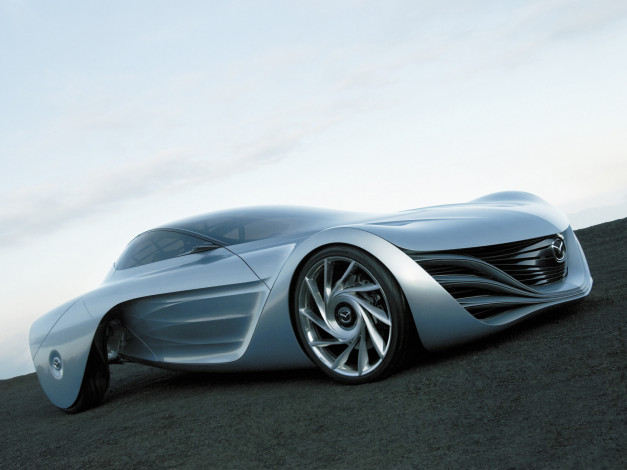 Обои картинки фото mazda taiki concept 2007, автомобили, mazda, 2007, concept, taiki, металлик, car