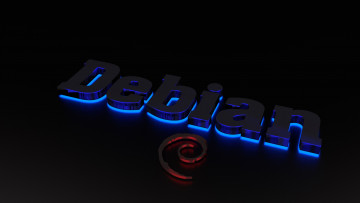 Картинка компьютеры debian фон логотип
