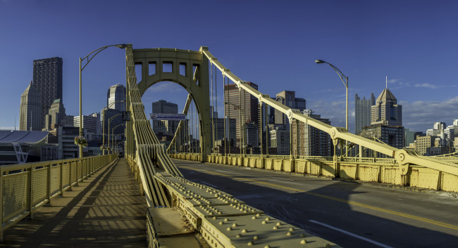 Обои картинки фото rachel carson bridge - pittsburgh, города, питтсбург , сша, мост