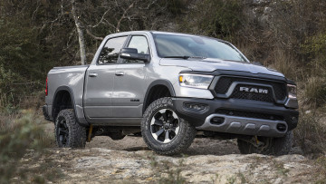 Картинка dodge+ram+1500+rebel+2019 автомобили ram dodge 2019 1500 серебряный металлик rebel