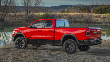 Картинка dodge+ram+1500+rebel+2019 автомобили ram rebel 1500 2019 красный dodge