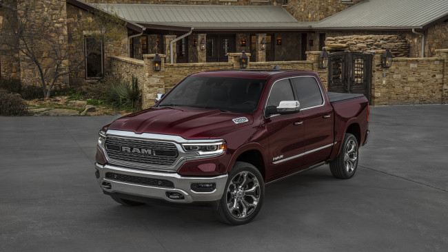 Обои картинки фото dodge ram 1500 limited 2019, автомобили, ram, 1500, limited, бардовый, dodge, 2019