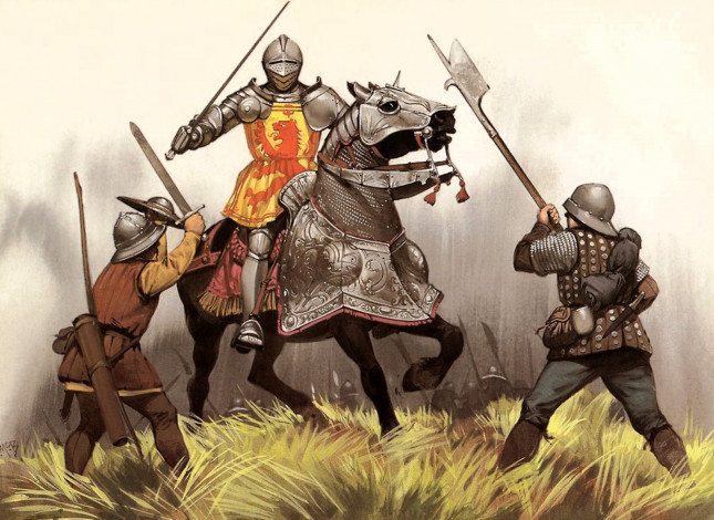 Обои картинки фото рисованное, армия, рыцарь, всадник, солдаты