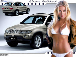 Картинка bmw x5 автомобили авто девушками
