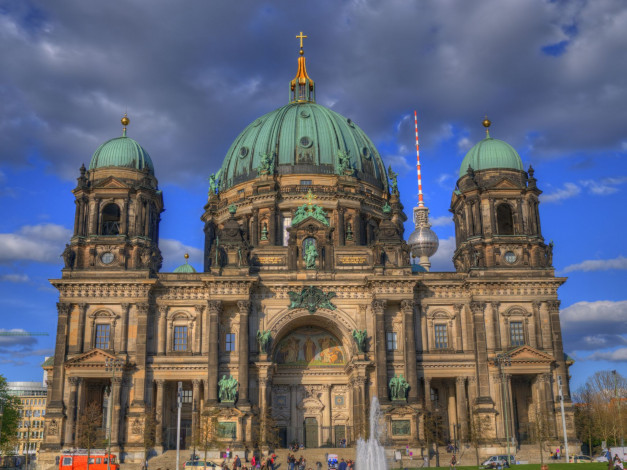 Обои картинки фото berliner, dom, berlin, germany, города, берлин, германия