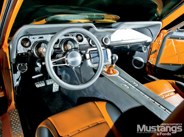 Обои картинки фото 1967, ford, mustang, fastback, автомобили, спидометры, торпедо