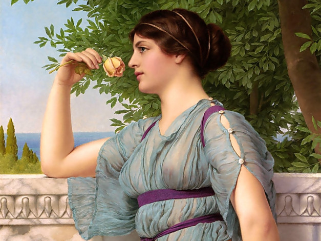 Обои картинки фото джон, уильям, годвард, рисованные, john, william, godward