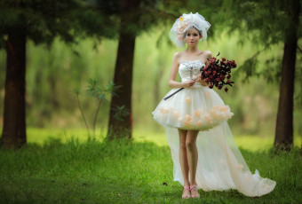 Картинка -Unsort+Азиатки девушки unsort азиатки платье невеста букет