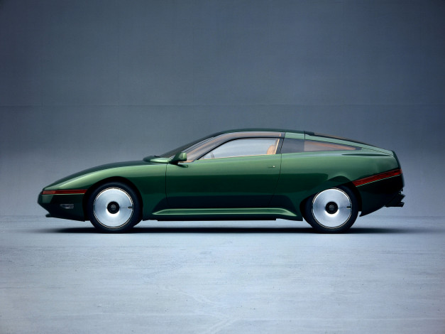 Обои картинки фото автомобили, nissan, datsun, 1993г, concept, зеленый, ap-x