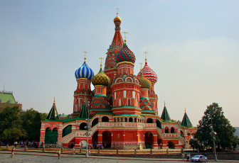 Картинка vassily-the-blessed+cathedral+ +red+square+moscow города москва+ россия площадь храм